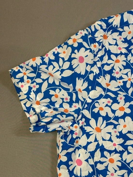 NWT J Crew Factory Short-Sleeve Printed Flex Casual Shirt, Slim Fit - Mens Large - Picture 8 of 14